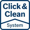 Hệ thống Click & Clean – 3 lợi ích lớn Một dạng nhìn rõ bề mặt làm việc: Bạn làm việc chính xác hơn và nhanh hơn
Bụi có hại được khử ngay lập tức: Bảo vệ sức khỏe của bạn
Ít bụi hơn: Tuổi thọ lâu hơn của dụng cụ và các phụ kiện
