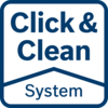 Hệ thống Click & Clean – 3 lợi ích lớn Một dạng nhìn rõ bề mặt làm việc: Bạn làm việc chính xác hơn và nhanh hơn Bụi có hại được khử ngay lập tức: Bảo vệ sức khỏe của bạn Ít bụi hơn: Tuổi thọ lâu hơn của dụng cụ và các phụ kiện