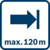 Working range up to 120 m