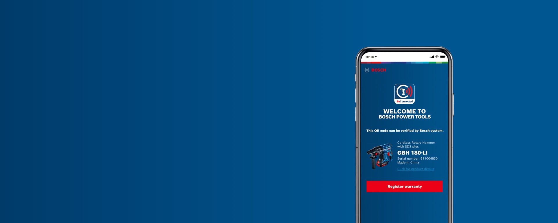 Điện thoại thông minh có ứng dụng BeConnected