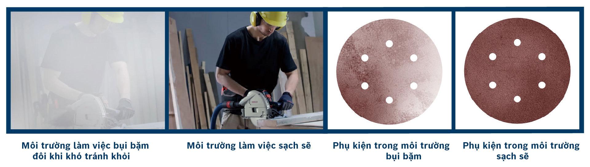 Một công cụ chuyên nghiệp của Bosch được sử dụng trong xưởng.