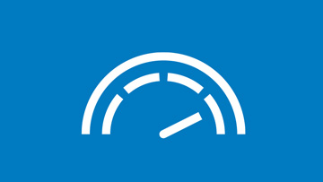 Một thiết bị đo màu trắng trên nền màu xanh hiển thị một thang đo.