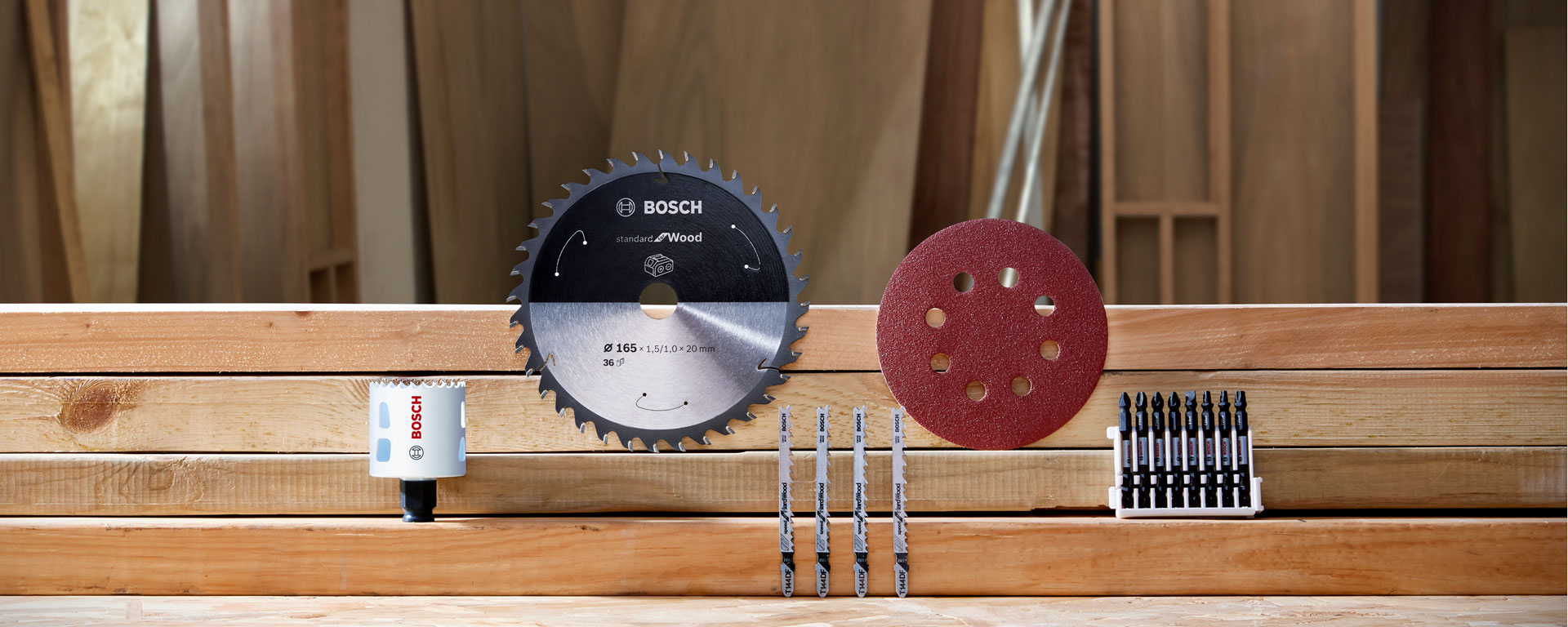 Phụ kiện chuyên dụng của Bosch cho gỗ