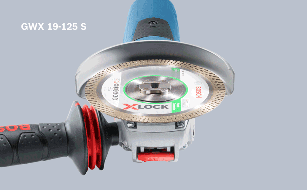 Máy mài góc Bosch Professional với đĩa X-LOCK.