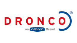 DRONCO GmbH Logo Dronco, màu đỏ và xanh, có phong cách và thông tin tham chiếu về thương hiệu.