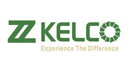 KELCO Logo Kelco với chữ màu xanh lá cây và yếu tố đồ họa.