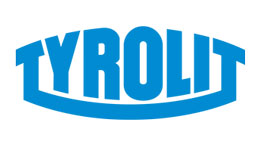 Tyrolit Schleifmittelwerke Swarovski K.G. Logo Tyrolit màu xanh trên nền trắng.