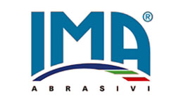 IMA – Industria Mole Abrasive S.r.l. Logo IMA Abrasivi màu xanh lam, xanh lá cây và đỏ có chữ.